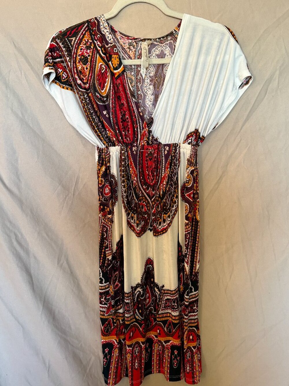 VTG Y2K Cristinalove Patchwork Paisley Midi Dress Small Whimsigoth Boho